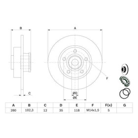 BOSCH Brzdový kotouč plný Ø280mm 0 986 479 271_thumb5