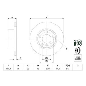 BOSCH Brzdový kotouč větraný Ø296mm 0 986 478 848_thumb5