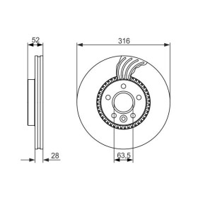 BOSCH Brzdový kotouč větraný Ø316mm 0 986 479 C19_thumb5