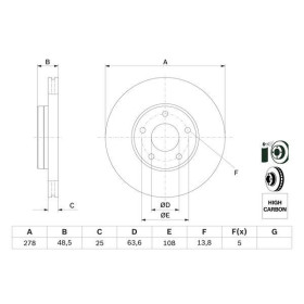 BOSCH Brzdový kotouč větraný Ø278mm 0 986 479 173_thumb5