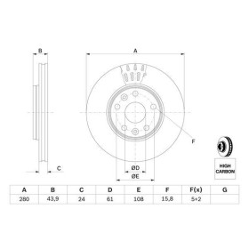 BOSCH Brzdový kotouč větraný Ø280mm 0 986 479 555_thumb5