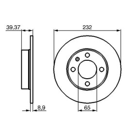 BOSCH Brzdový kotouč plný Ø232mm 0 986 479 C67_thumb5