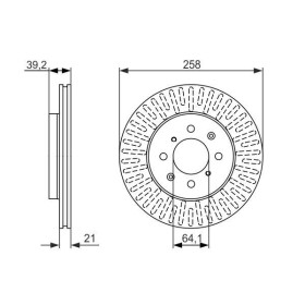 BOSCH Brzdový kotouč větraný Ø257,7mm 0 986 479 594_thumb5