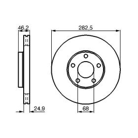 BOSCH Brzdový kotouč větraný Ø282,5mm 0 986 479 C81_thumb5