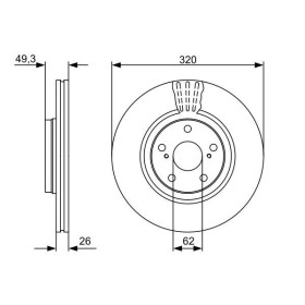 BOSCH Brzdový kotouč větraný Ø320mm 0 986 479 562_thumb5