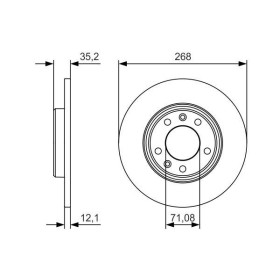 BOSCH Brzdový kotouč plný Ø268mm 0 986 479 C24_thumb5