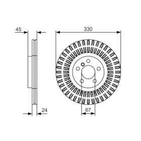 BOSCH Brzdový kotouč větraný Ø330mm 0 986 479 C94_thumb5