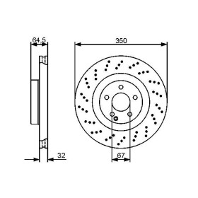 BOSCH Brzdový kotouč dírovaný Ø350mm 0 986 479 412_thumb5