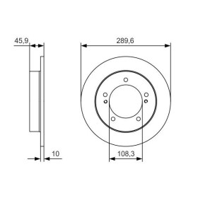 BOSCH Brzdový kotouč plný Ø289,6mm 0 986 479 B09_thumb5