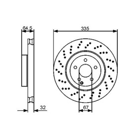 BOSCH Brzdový kotouč drazkovaně/děrované Ø335mm 0 986 479 413_thumb5