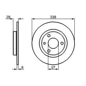 BOSCH Brzdový kotouč plný Ø238mm 0 986 478 246_thumb5