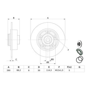 BOSCH Brzdový kotouč plný Ø260mm 0 986 479 C88_thumb5