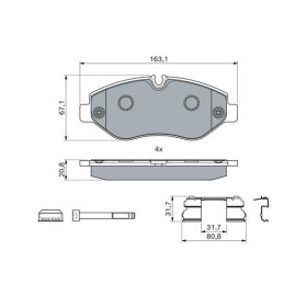 BOSCH Sada brzdových doštiček 0 986 494 121_thumb5