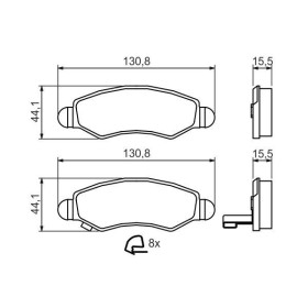 BOSCH Sada brzdových doštiček 0 986 494 458_thumb5