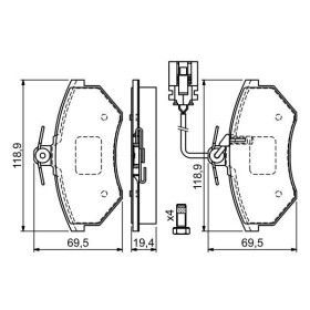 BOSCH Sada brzdových doštiček 0 986 460 948_thumb5