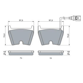 BOSCH Sada brzdových doštiček, kotouč. brzda 0 986 424 613_thumb5