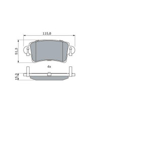 BOSCH Sada brzdových doštiček 0 986 494 043_thumb5