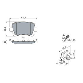 BOSCH Sada brzdových doštiček 0 986 494 595_thumb7