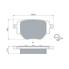 BOSCH Sada brzdových doštiček, kotouč. brzda 0 986 424 988_thumb5