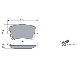 BOSCH Sada brzdových doštiček 0 986 494 303_thumb7