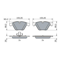 BOSCH Sada brzdových doštiček, kotouč. brzda 0 986 424 608_thumb5