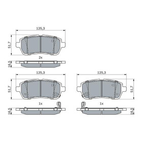 BOSCH Sada brzdových doštiček, kotouč. brzda 0 986 494 904_thumb5