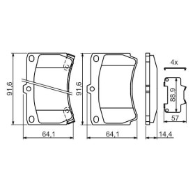 BOSCH Sada brzdových doštiček: 0 986 461 141_thumb5