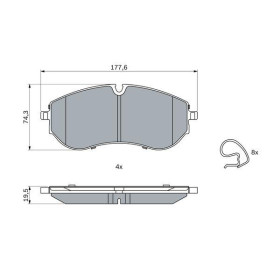 BOSCH Sada brzdových doštiček, kotouč. brzda 0 986 424 931_thumb5