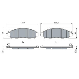 BOSCH Sada brzdových doštiček, kotoučová brzda 0 986 424 973_thumb5