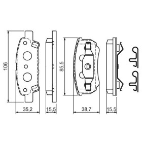 BOSCH Sada brzdových doštiček 0 986 424 814_thumb5