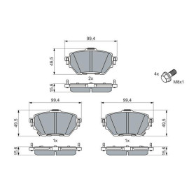 BOSCH Sada brzdových doštiček 0 986 460 066_thumb5