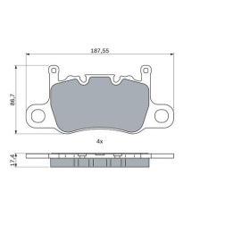 BOSCH Sada brzdových doštiček, kotouč. brzda 0 986 424 605_thumb5