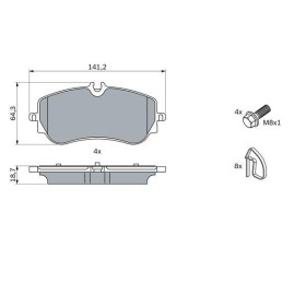 BOSCH Sada brzdových doštiček, kotouč. brzda 0 986 424 875_thumb5