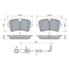 BOSCH Sada brzdových doštiček, kotouč. brzda 0 986 494 915_thumb7