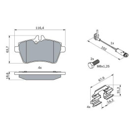 BOSCH Sada brzdových doštiček 0 986 494 087_thumb5