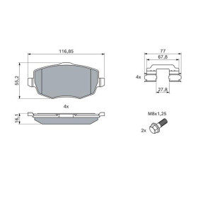 BOSCH Sada brzdových doštiček: 0 986 424 793_thumb5