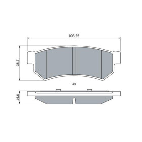 BOSCH Sada brzdových doštiček, kotouč. brzda 0 986 460 007_thumb5