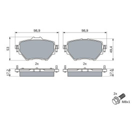 BOSCH Sada brzdových doštiček, kotouč. brzda 0 986 424 878_thumb5