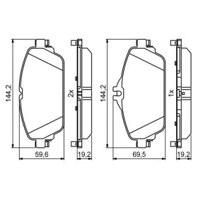 BOSCH Sada brzdových doštiček, kotouč. brzda 0 986 494 951_thumb5