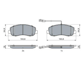 BOSCH Sada brzdových doštiček, kotouč. brzda 0 986 494 894_thumb7