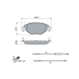 BOSCH Sada brzdových doštiček 0 986 424 582_thumb5