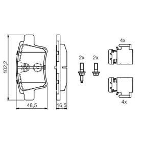 BOSCH Sada brzdových doštiček 0 986 494 622_thumb7