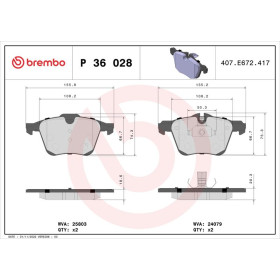 BREMBO Sada brzdových doštiček P36 028_thumb2