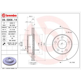 BREMBO Brzdový kotouč větraný Ø300mm 09.5906.14_thumb2