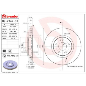 BREMBO Brzdový kotouč větraný Ø320mm 09.7142.31_thumb2