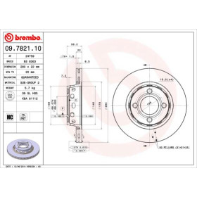 BREMBO Brzdový kotouč větraný Ø280mm 09.7821.10_thumb2