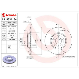 BREMBO Brzdový kotouč větraný Ø257mm 09.9631.34_thumb2