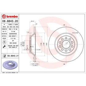 BREMBO Brzdový kotouč plný Ø302mm 08.8843.21_thumb2