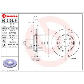 BREMBO Brzdový kotouč větraný Ø247mm 09.5196.11_thumb2