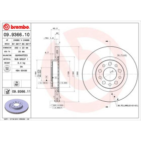 BREMBO Brzdový kotouč větraný Ø292mm 09.9366.11_thumb2